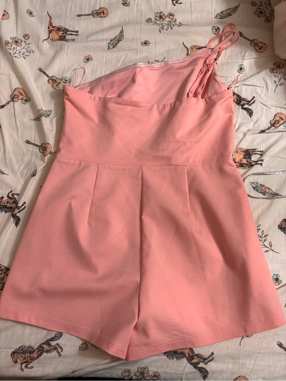 superdown Coral Pink Sleeveless Tie-Strap Romper